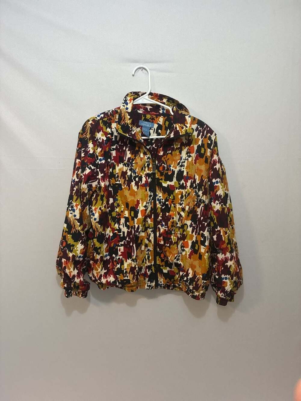 Koret Sport Vintage Abstract Multicolor Zip Up Jacket Size S